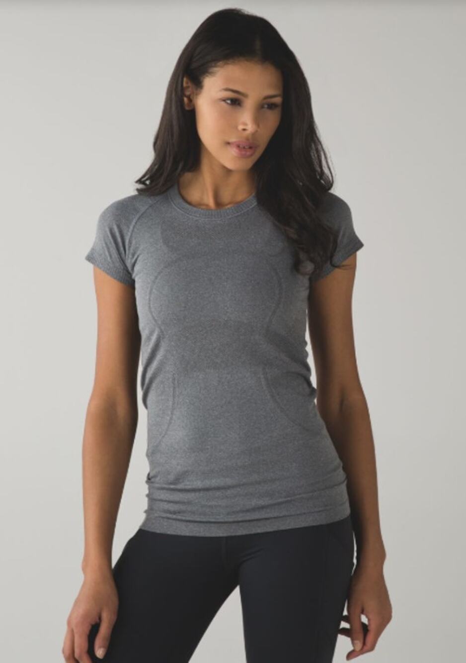 Lululemon Swiftly Tech Short Sleeve Crew Shirt Gray Speckled Size 8
